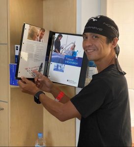 Andy in hospital preparing for DBS surgery